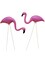 Fun Express Mini Pink Flamingo Lawn Ornaments (2 Pieces, 8" with 12" Stakes) Lawn Decor, Unique and Quirky Home Decor & Gifts, Party Decorations
